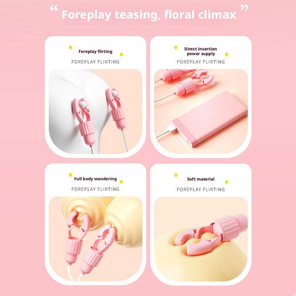 Electric Nipple Vibrator Massager Intimate Adult Sex Toy for Women Nipple Play Clamp Stimulator