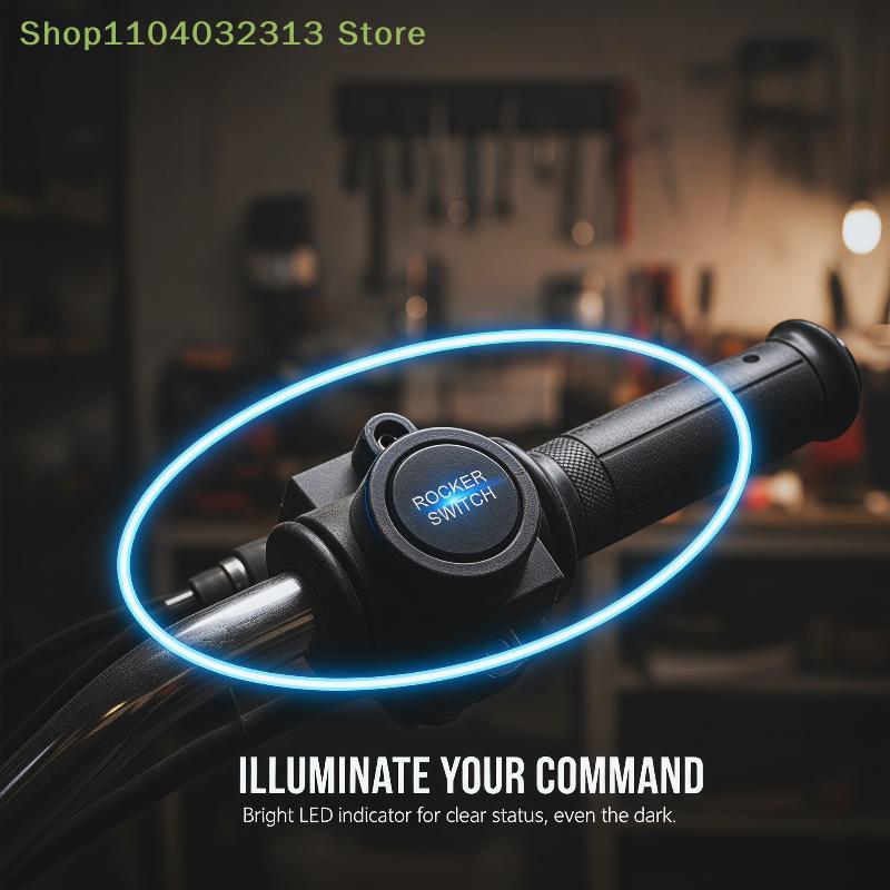petitePremium 16A 12V DC Round LED Switch 3Pin SPST for Car Truck Boat Applicationsaccessories