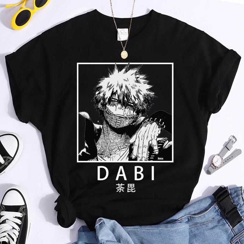 

Anime T-shirt Cool Dabi Print T Shirt Fashion Personality Tee Summer Casual Round Neck Short Sleeve Shirt 4XL