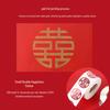 Red Double Happiness Wedding Suitcase Cover: Protective Leather Dust Bag for Luggage