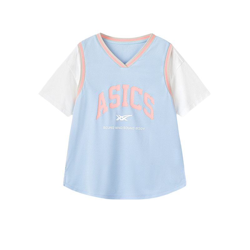 Asics T Shirt Ice Blue Children Aged 3 7 Years Old 332231174047-8852 110