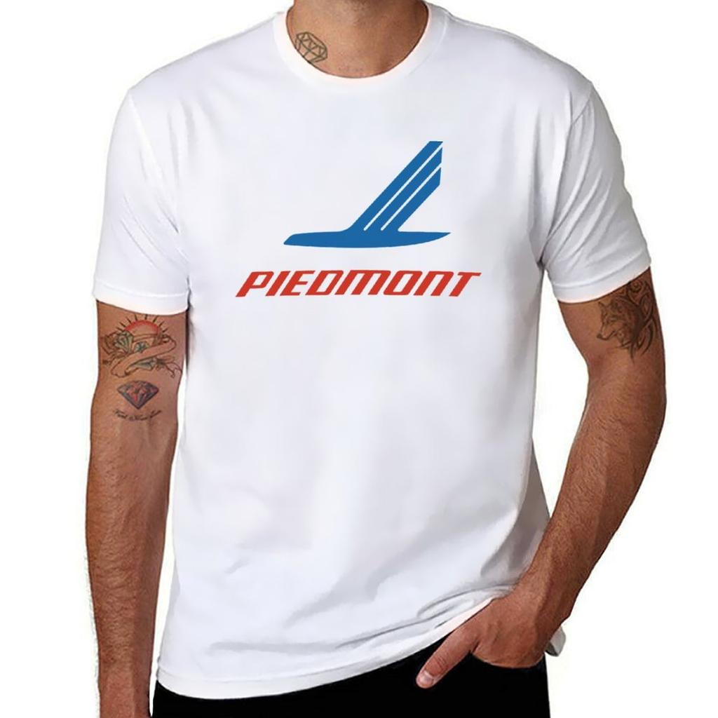 Vintage Piedmont Airlines Logo Classic Tshirt Breathable Gym Short Sleeve Tshirt