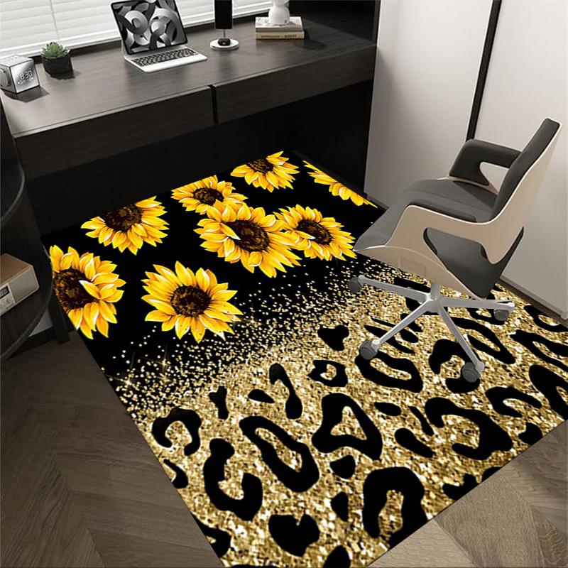 

1PC Sunflower Leopard Extra Large Non-Slip Floor carpet, Office, family, bedroom, Studio - Large Area Rug Indoor Rugs, Vibrant Colors-W289 60cm by 90cm