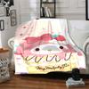 1pc My Melody Strawberry blanket Lightweight Flannel Throw for Sofa Bed Travel Camping Livingroom1196L
