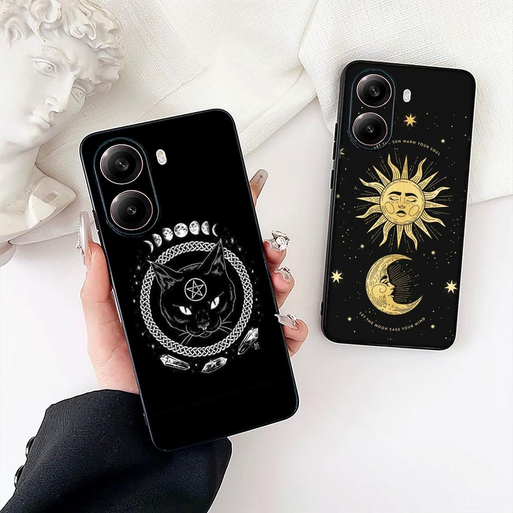 Witches Moon Totem Divine Witch Sun Face Cover for Samsung Galaxy S22 S21 S20 FE Ultra Plus A35 A36 A37 A33 A34 A04 A71 Case