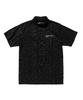 Luxe AKM Plus Golf Logo Pattern Short Sleeve Mock Neck T-Shirt, Black, Size L
