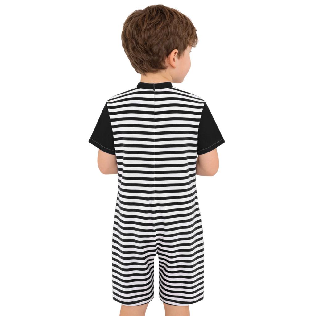 Abbigliamento Adattivo Manica Corta Anti-strappo Zip Invisibile Strisciato Tuta Bambini Ragazzi Ragazze Bisogni Speciali