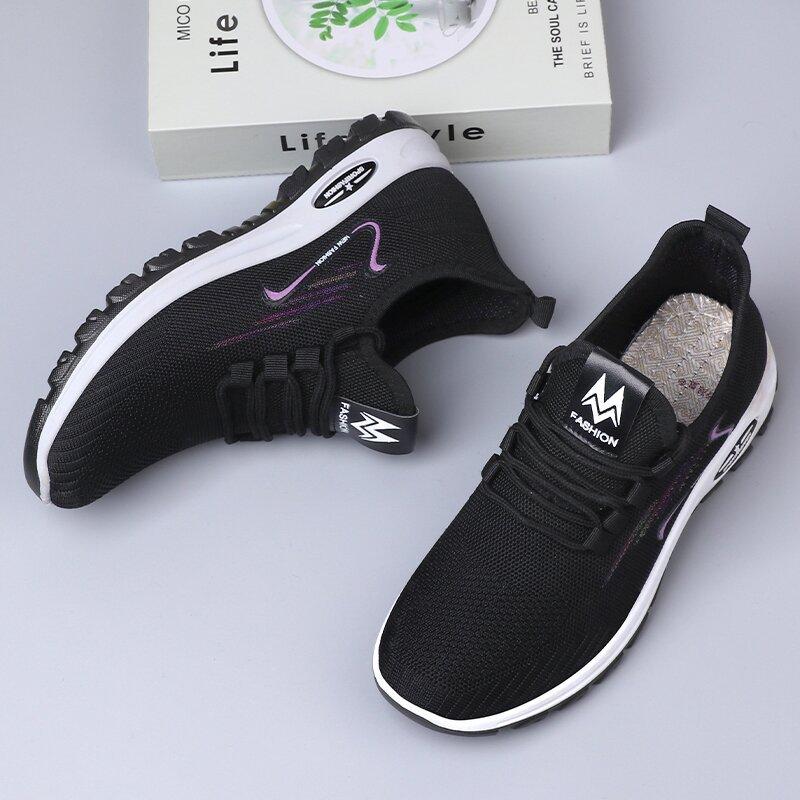 Jianbu shoes  autumn new fly-woven mesh elderly shoes women's soft-soled casual shoes gifts