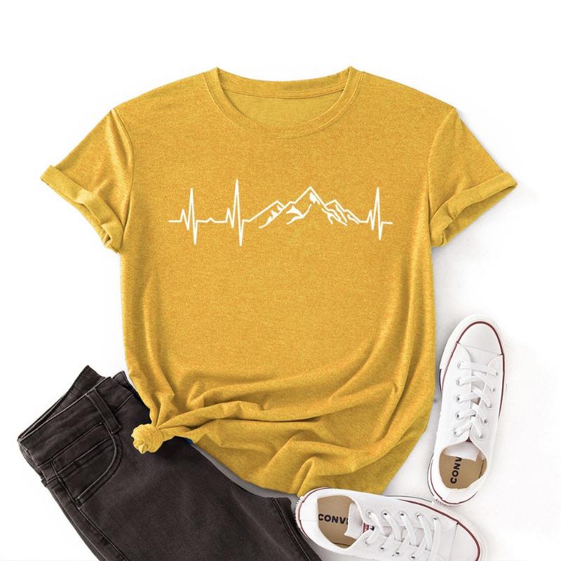 T-shirt Estiva Semplice a Maniche Corte da Donna Taglie Forti Ampia Girocollo Cotone Casual T-shirt Donna Eleganti Moda Ufficio Lady Top 24491