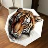 1PC tiger face Automatic Open/Close Umbrella with Windproof, 8-Rib Sturdy Canopy, Durable Ribs, Fashionable Design,1280A