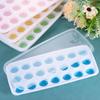 uxcell Set of 4 Ice Cube Trays with Removable Plastic Ice Cube Molds for Easy Stackable and Reusable for Blue Lids, Dispense, Mixology, Coffee, Fruit,