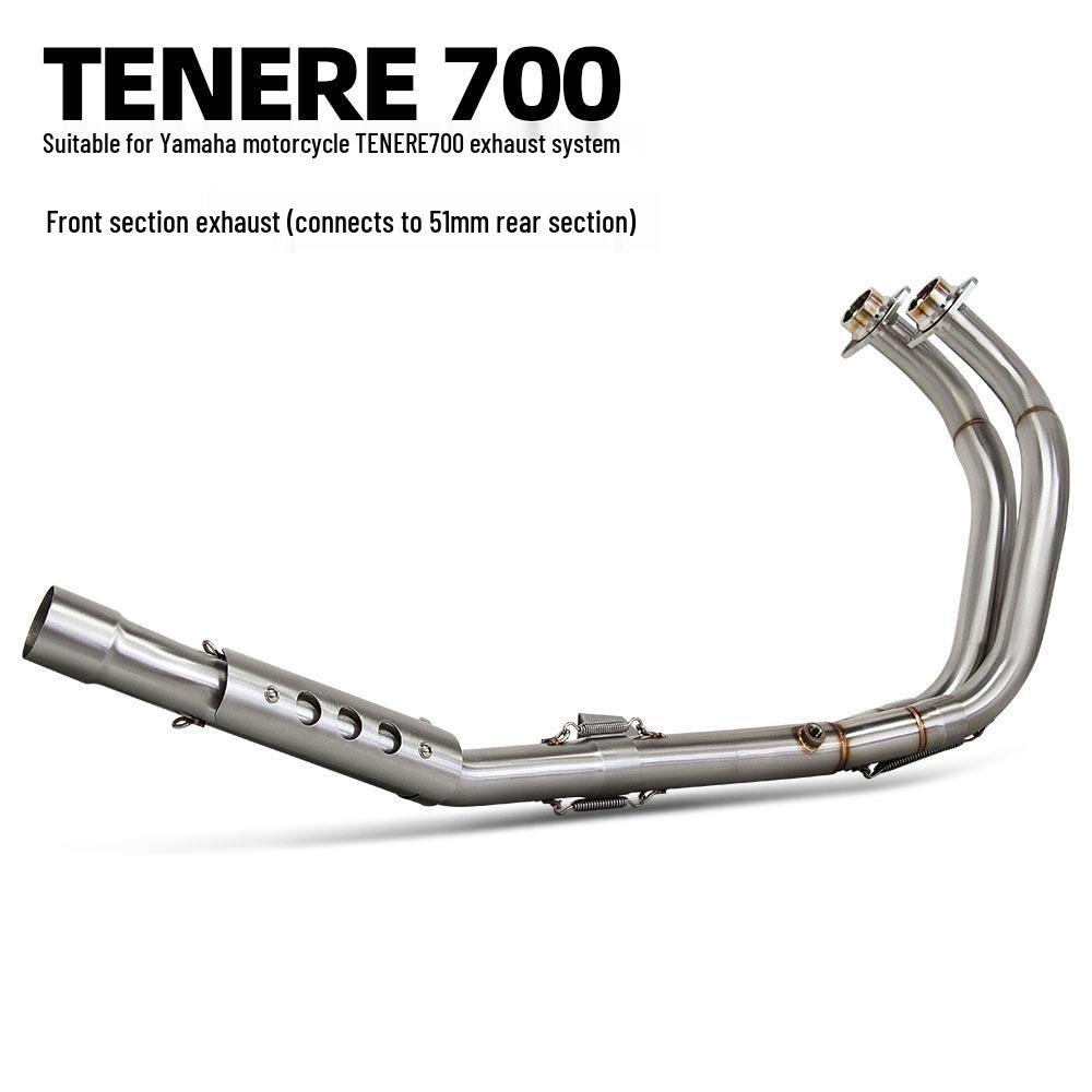 TENERE 700 Stainless Steel Exhaust Pipe Adapter for Yamaha Motorcycles, Original/51MM Compatible.