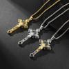 European and American Style Niche Design Titanium Steel Cross Necklace Trendy Mens Outfit Matching Pendant