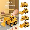Yellow Press Sliding Press Car 6 Styles Excavator Roller Bulldozer  Children Educational Toys