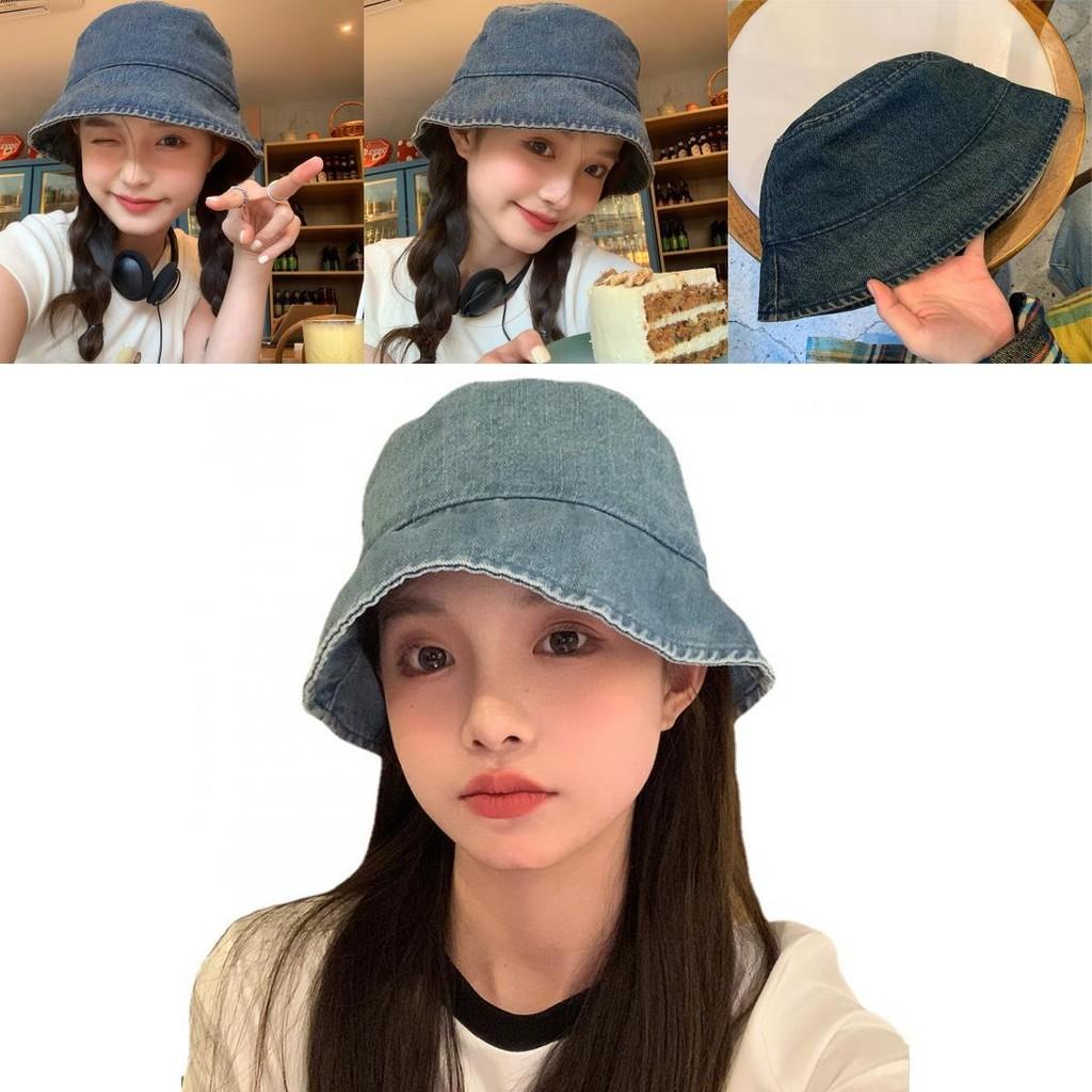 Stilvoller Denim Fischerhut für Damen Atmungsaktiv Sonnenschutz Frühling Sommer Mode