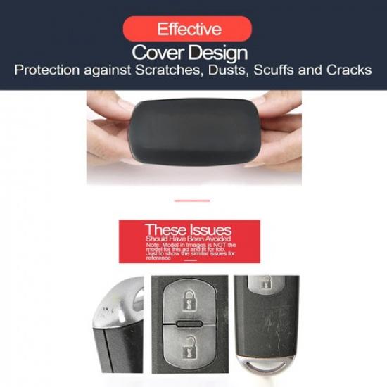 2pcs Compatible with Silverado Sierra 1500 2500 3500 Smart 5 Buttons Key Fob Cov