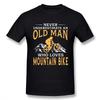 Never Underestimate An Old Man With A Mountain Bike T Shirt Boy Pure Cotton Short Sleeve MTB Tees Guys Punk Designer Streetwear