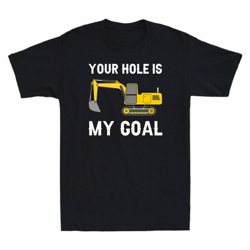 Unisexs Tshirt Hole Top Cotton Goal White Is Pattern Excavator Funny My Your