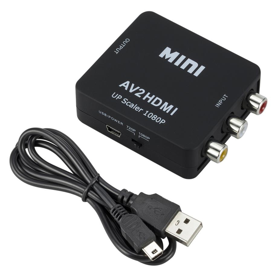 

New 1080P RCA Composite CVBS AV to HDMI Video Audio Converter Box AV2HDMI Adapter