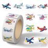 500Pcs/Roll Cartoon Airplanes Kids Rewards Stickers - DIY Scrapbooks Album Decor Sealing Label Decals