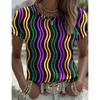 Fashion Women Ornate Pattern Print T Shirt Funny Casual O-neck Short Sleeves T-shirt Summer Female Tee Shirt