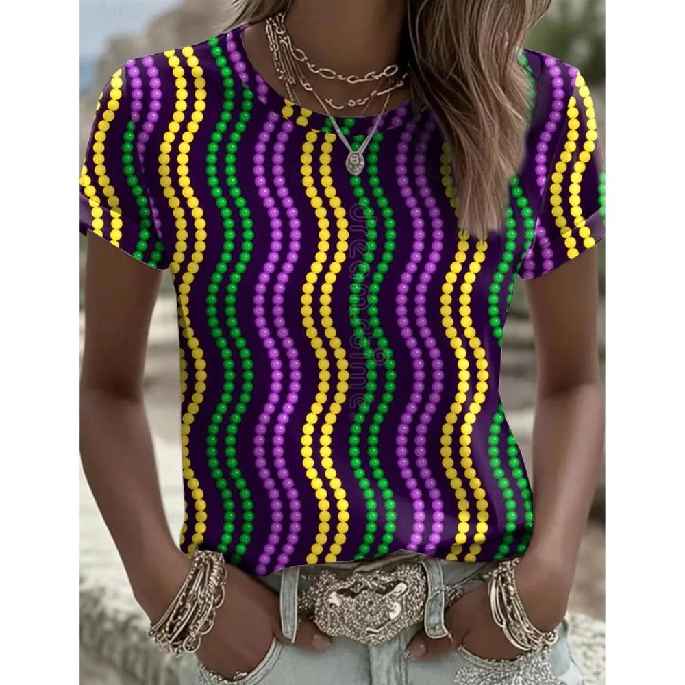 Fashion Women Ornate Pattern Print T Shirt Funny Casual O-neck Short Sleeves T-shirt Summer Female Tee Shirt