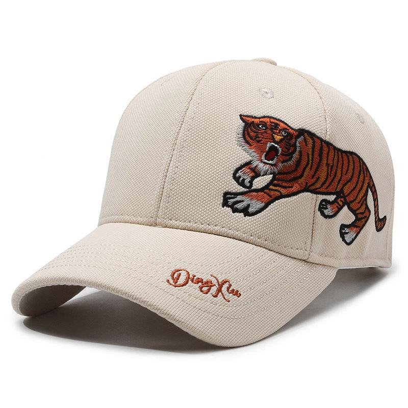 Cap Men's Spring Autumn Embroidered Tiger Baseball Cap Men's Outdoor Cap