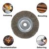 Wire Wheel Brush 5inch Crimped Stainless Steel Wheel Brush Bench Grinder Abrasive Tool 16mm Hole Drill Brush Polishing Tool