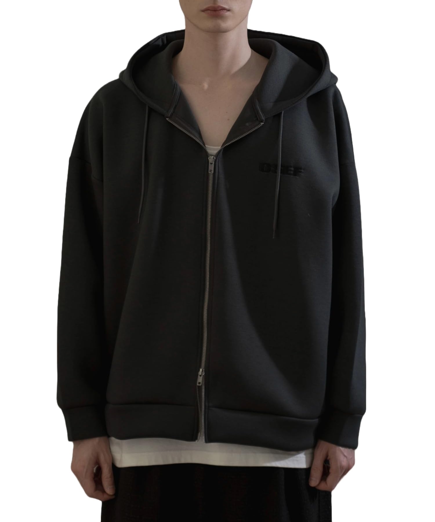 

WEGO KEEPWARM BIG Zip Oversized Korean Size Charcoal Hoodie, Unisex, Sweatshirt, Silhouette, Simple, Casual, Style, Warm, Gift, Spring/Winter, Men s,