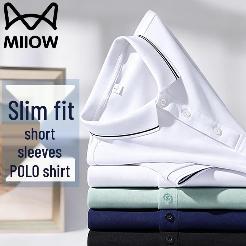 MiiOW Men s Short Sleeve Polo T-Shirt L
