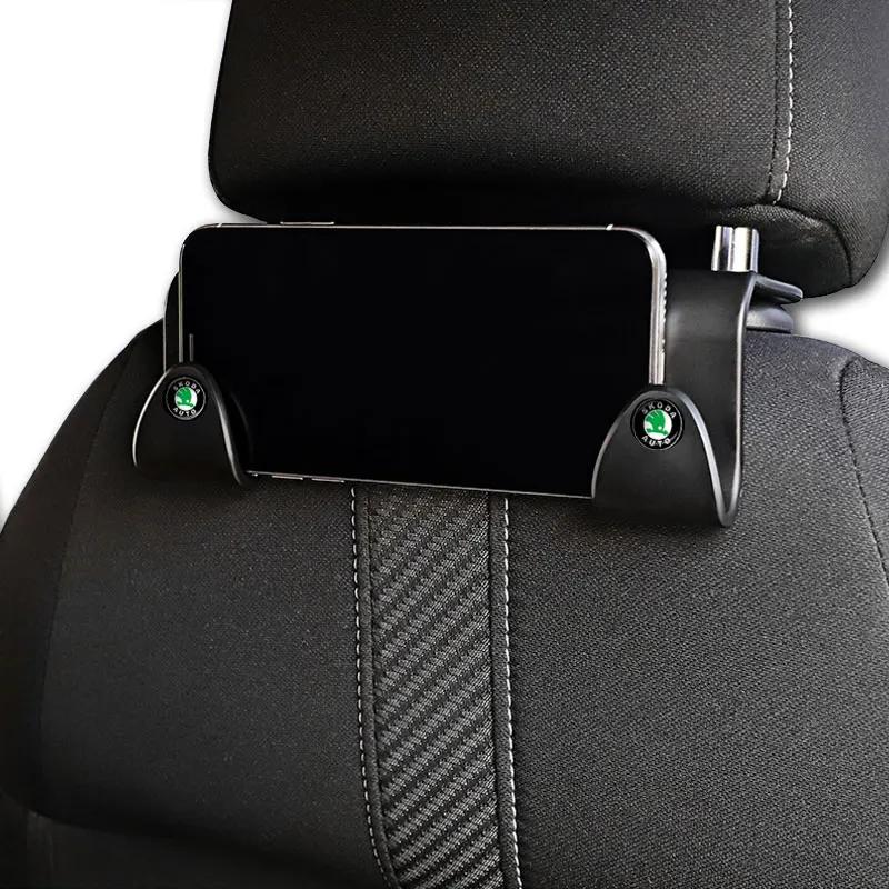 2/4Pcs Car Seat Back Hooks Portable Hanging Bag Rack Accessories for Skoda Fabia Octavia Rapid Kodiaq Superb 2 3 A5 A7 Mk3 Karoq