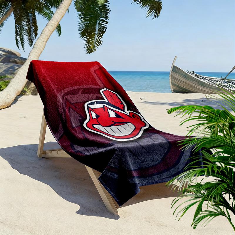 Cleveland Guardians Print Beach Towel, Large Soft Quick Dry Towel for Beach Camping Swimming