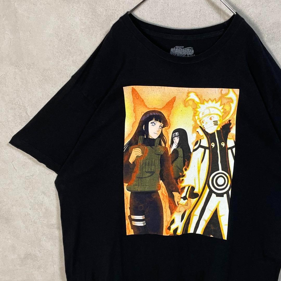 

[USED] Used Naruto short-sleeved shirt, manga and anime, featuring Hinata and Neji, black