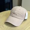 New simple washed letter embroidered baseball cap men's and women's versatile cap showing face small sunscreen cap hat