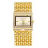 Luxury Ladies' Square Quartz Watch - Casual Stainless Steel with Diamond Accents