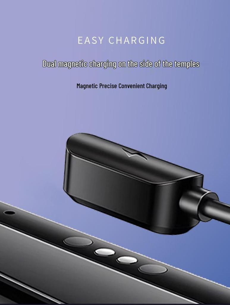 GS11 Bluetooth Smart Glasses with Magnetic Color-Changing Lenses, Punk Metal Double Bridge, Ideal for Outdoor Driving