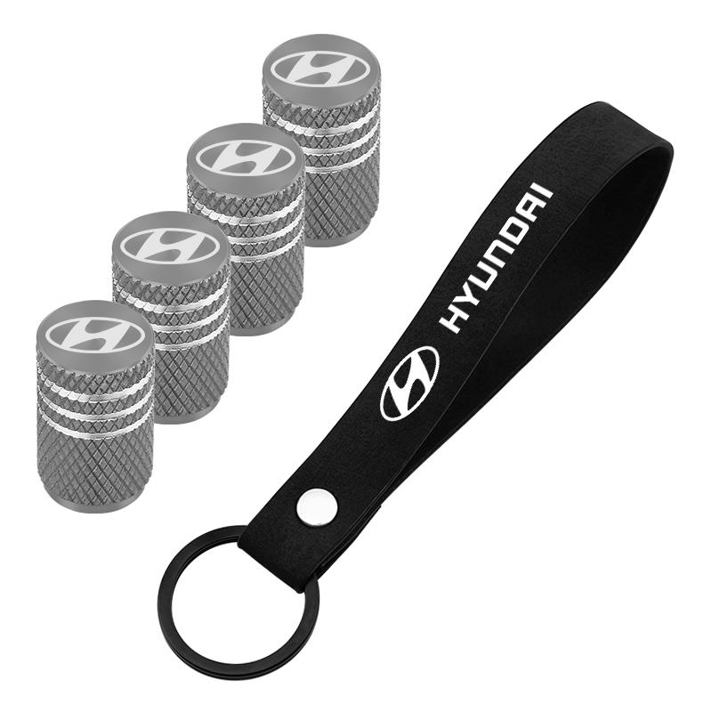 Car suede Keychain Wheel Tire Valve Dust Lever Air Cap Accessorie for Hyundai Tucson Accent Elantra Santa fe Sonata ix25 ix35 HH51