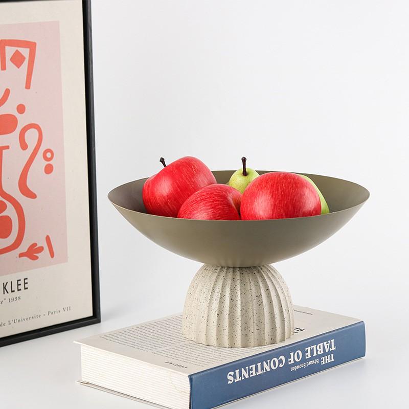 Modern Minimalist Stainless Steel Fruit Bowl Decorative Centerpiece Living Room Hotel Lobby Table Display