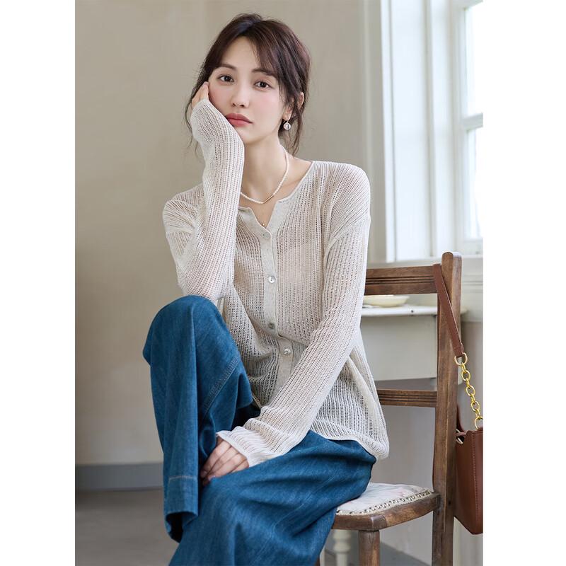 Mokana Women's Round Neck Long Sleeve Knit Sweater