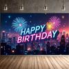 Colorful   Festive Banner   Stunning   Waterproof   Large   Fireworks Banner   Decorative   Photography Backdrop   for Indoor