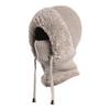 Winter Knitted Hat Ear Protection Balaclava Hat Fluffy Mask Neck Integrated Hooded Cap Outdoor Thickened Lady Hooded Cap NEW