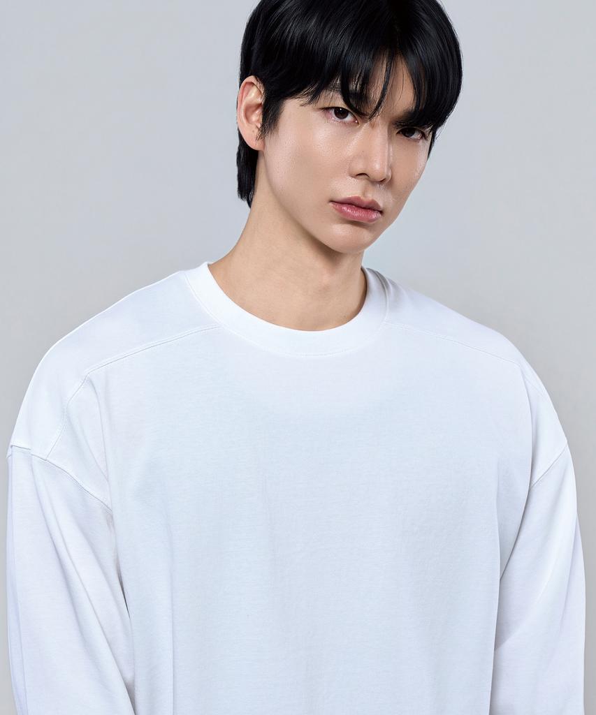 Pijikeolgameoncheu P2613 Heavy Cut Oversized Long Sleeve Tee [3 Colors]