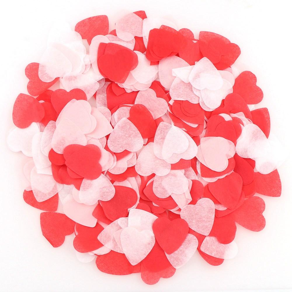 2.5cm 10/20g Red White mixed Heart Shape Paper Confetti Balloon Filler Wedding Birthday Party Table Decoration Throwing Supplies