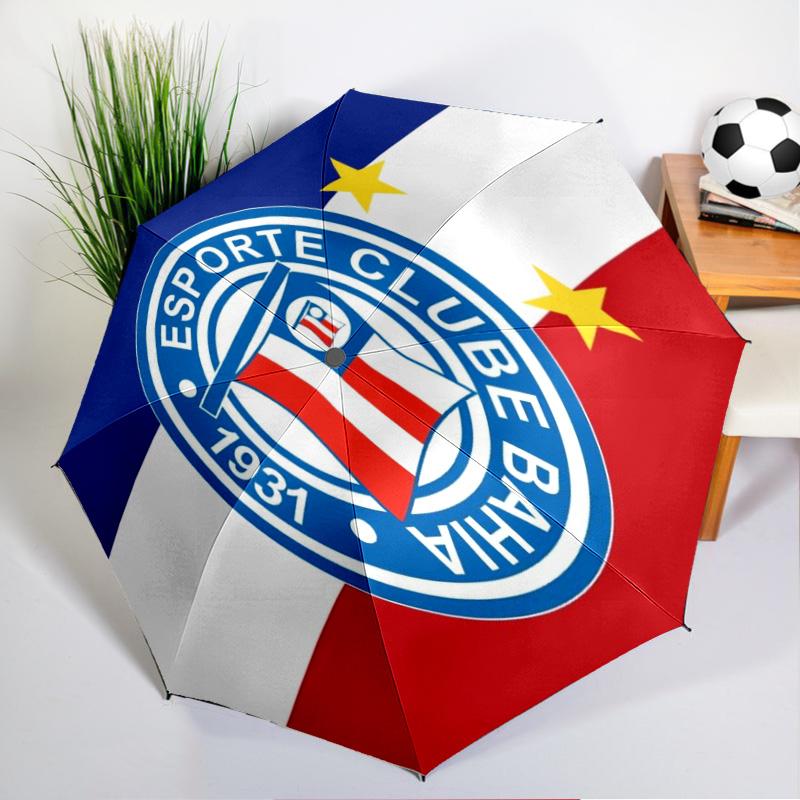 Ba-hia Sports Club Emblem Printed Automatic Umbrella, 8-Frame for Travel, camping, Casual Umbrella, Essential Gift for for family and friends
