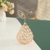[Elegante Kristallstatue] Elegante Kristall-Metallstatue in Fruchtform (1 Stück) | Apfel-, Birnen-, Ananas-Designs mit goldenen Akzenten - Vielseitiges Dekorationsornament