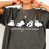 Spooky Season Cat Shirt Comfort Colors® Funny Halloween Cat Tee Kawaii Ghost Boo Cat Lover Gift Kitten Top Cozy Fall Vibes Autumn Festival