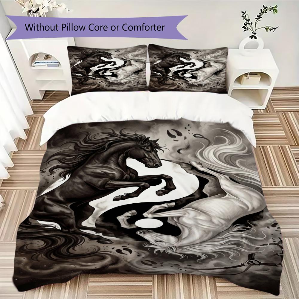 Tai Chi Animals Pattern Bedding uilt Set uilt Cover Pillowcase Home Decoration Birthday Gift (1 * duvet cover + 2 * pillowcase without core)105