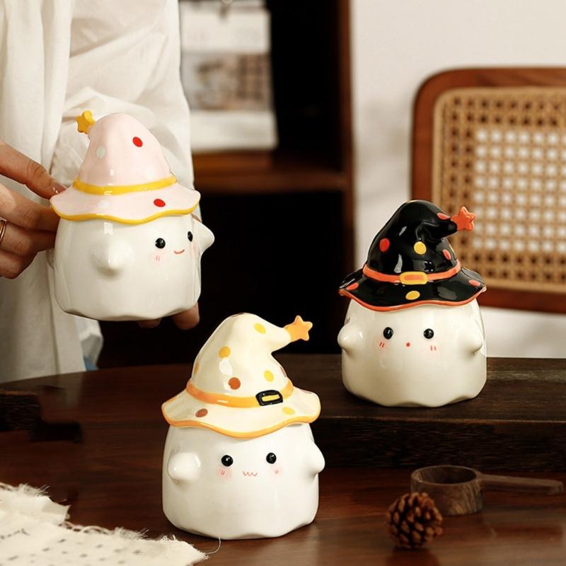 Lovely Ceramic Coffee Mug 350ml Cartoon Halloween Teas Cups Unique Porcelains Lattes Cups Christmas Birthday Gift