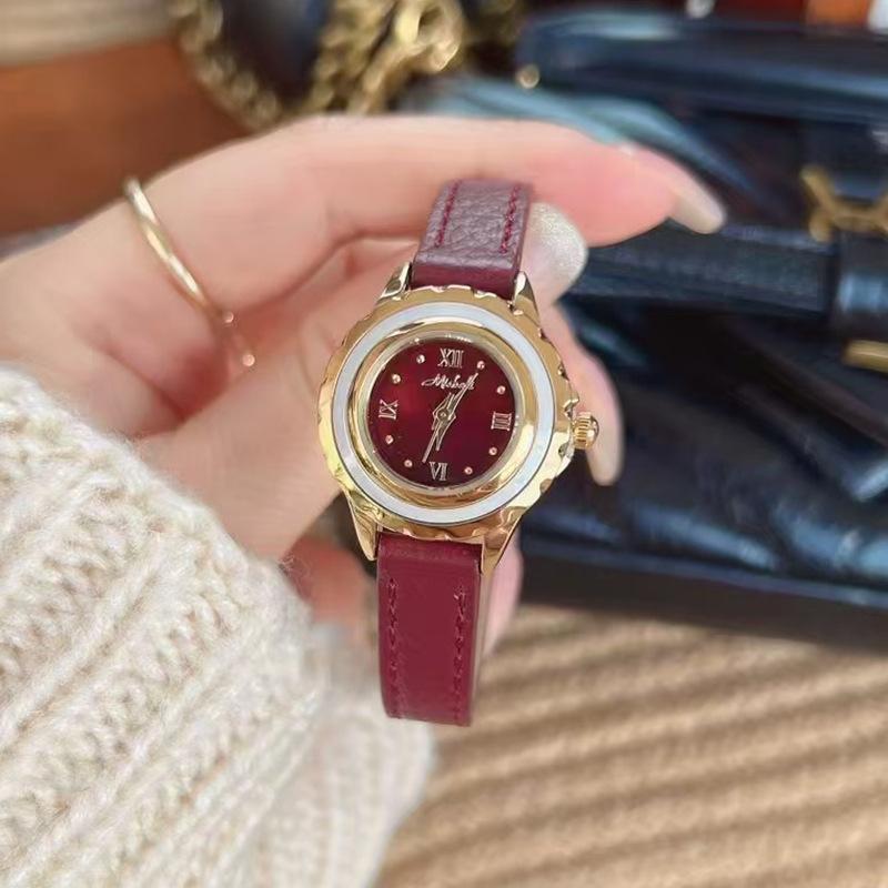 Watch Gold Angola Red Ladies Square Ladies Niche Light Luxury Retro Women'S Watch