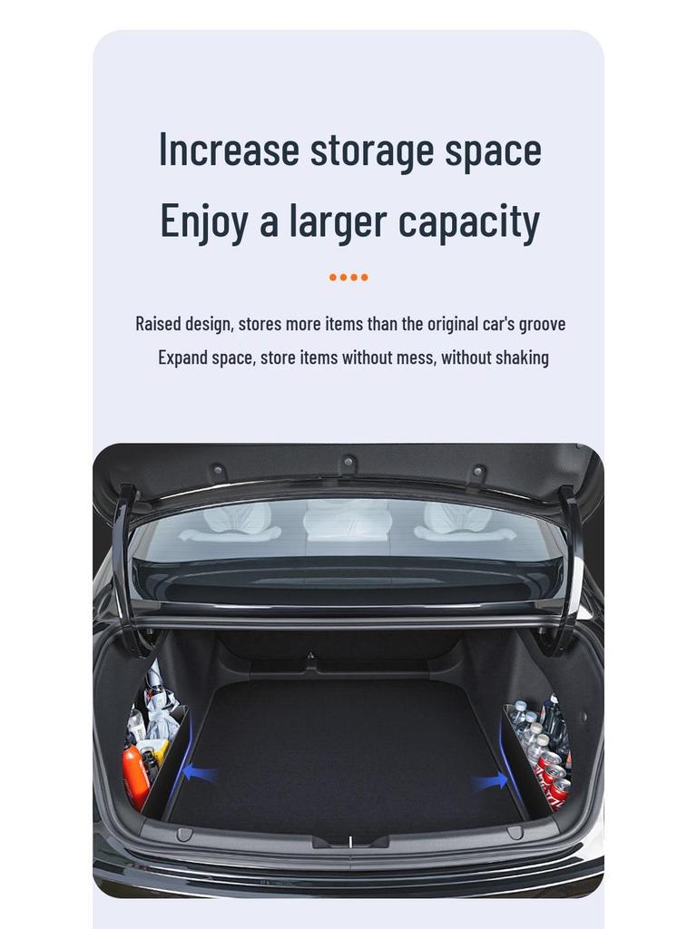 Toyota Avalon Waterproof Trunk Liner and Storage Box Set for Interior Decoration